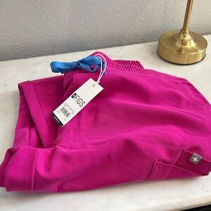 Figs Yola Skinny Tall Raspberry Scrub Pants